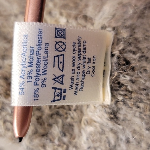 Dorothy Perkins Wool Blend Cream And Brown Cardigan - Size 14 - Picture 6 of 6